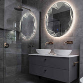 Espejo LED Redondo | Botón táctil | Luz blanca neutra - Reyze Seria Simetria Model 3